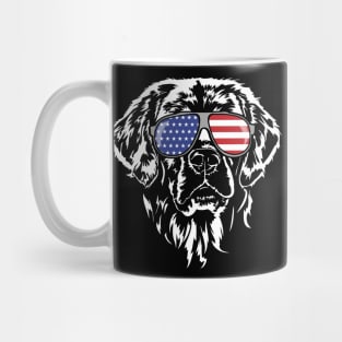 Golden Retriever American Flag sunglasses patriotic dog Mug